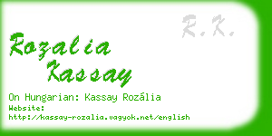 rozalia kassay business card